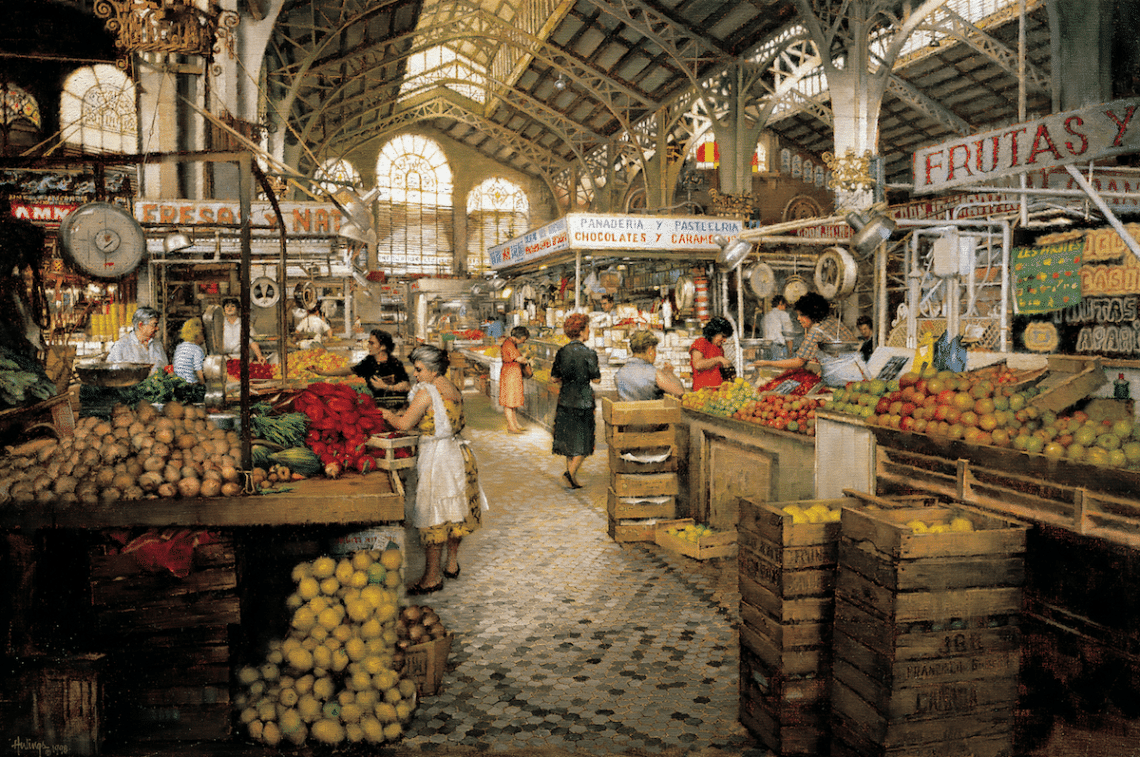 Interior Market Valencia, by Clark Hulings