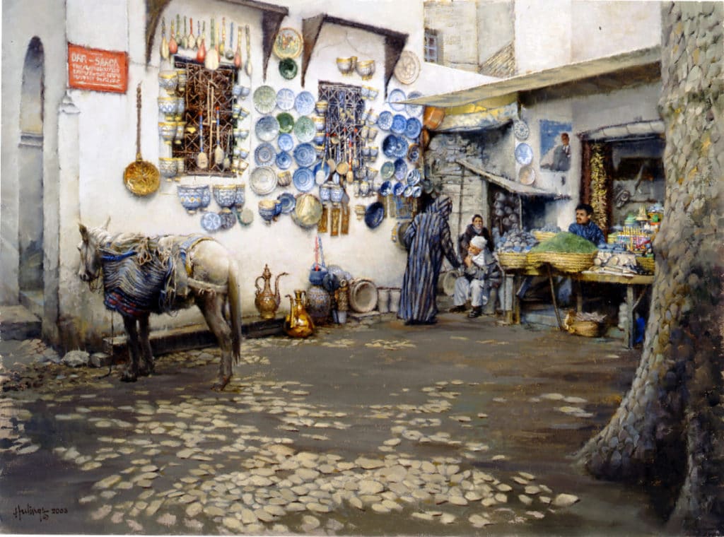 Marrakesh Souk painting by Clark Hulings