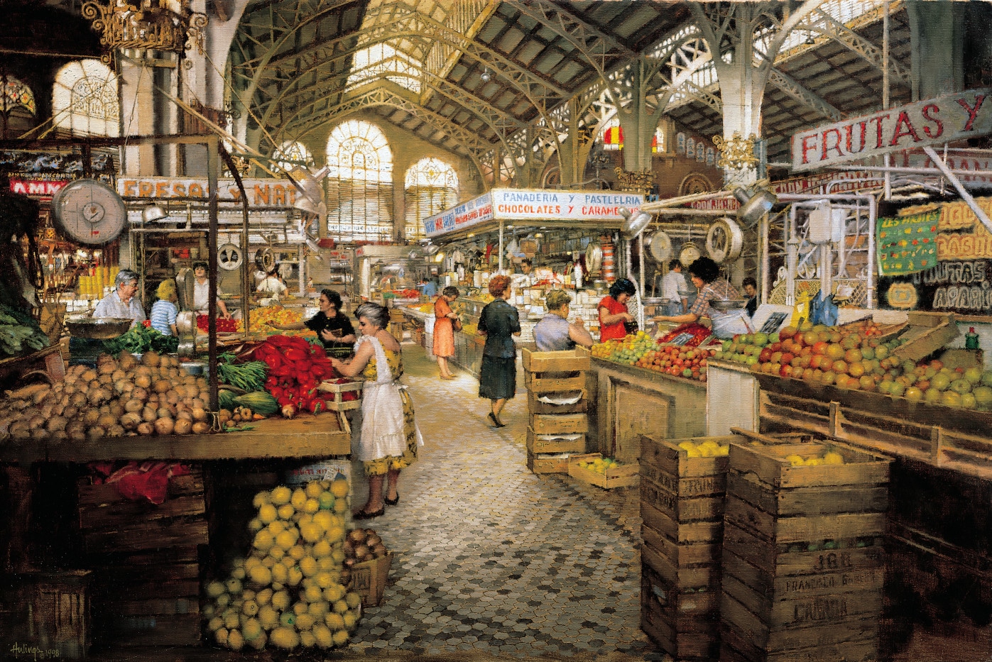 Interior Market, Valencia by Clark Hulings