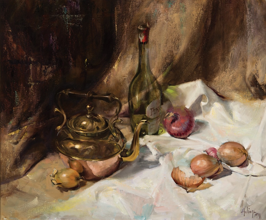 Still Life With Onions, by Clark Hulings