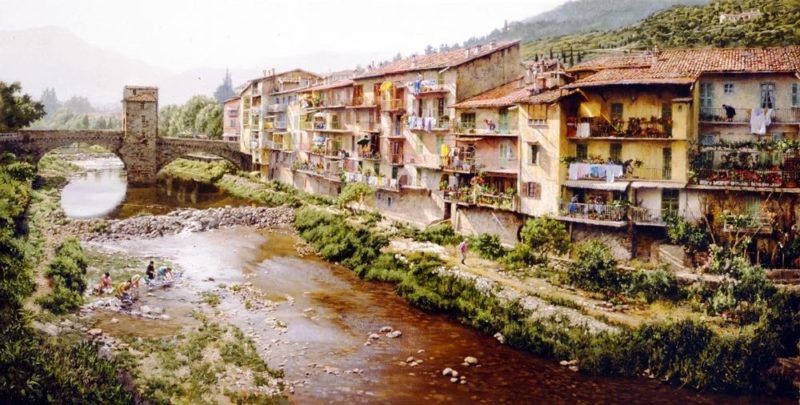 Washday In The Pyrenees, by Clark Hulings