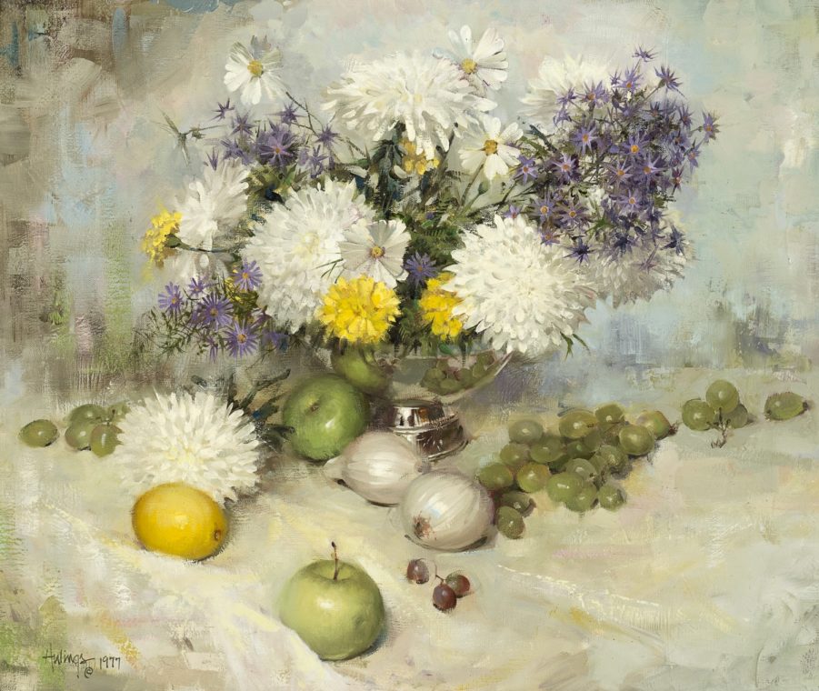 Chrysanthemums, by Clark Hulings