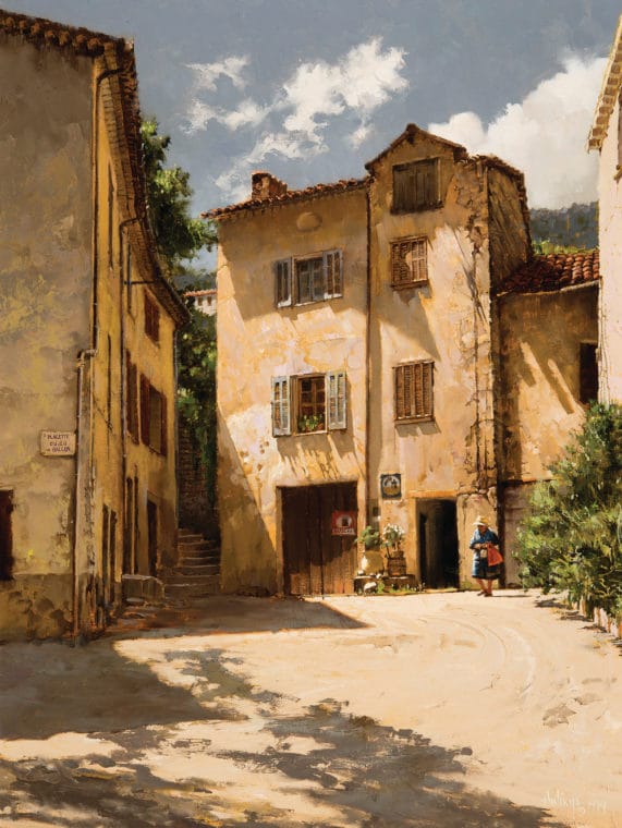 Seillans, France-Yellow Buildings, by Clark Hulings