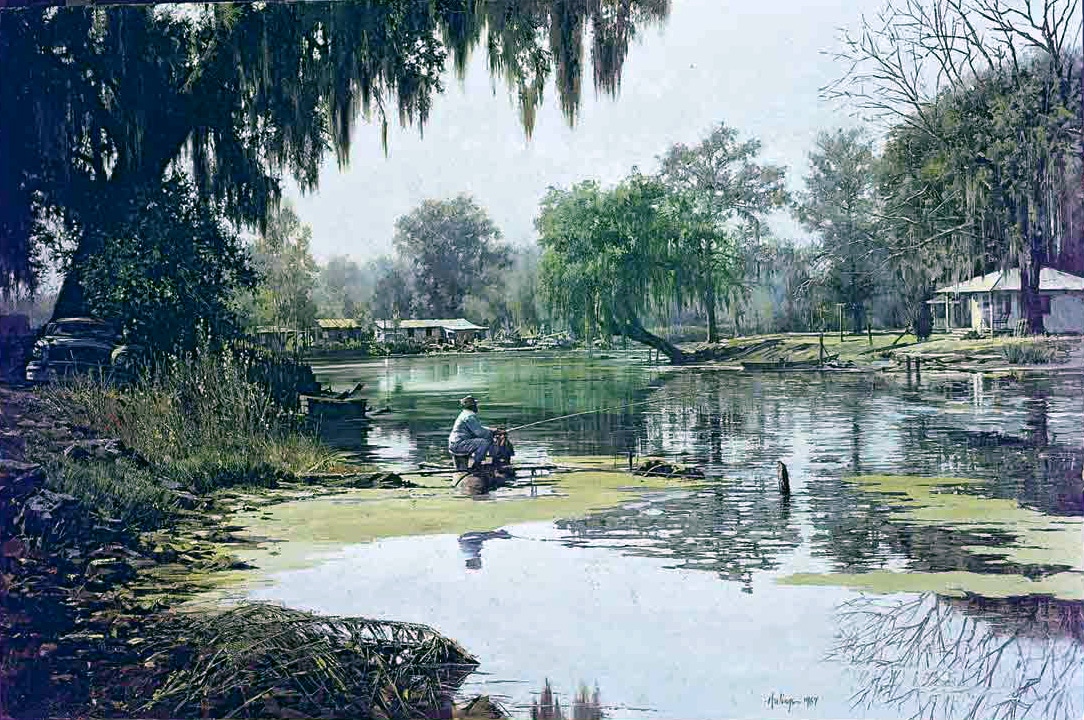 Louisiana Fisherwoman, by Clark Hulings