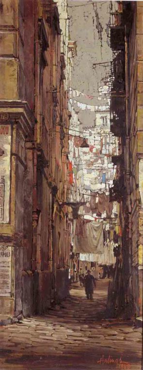 Street In Naples, by Clark Hulings