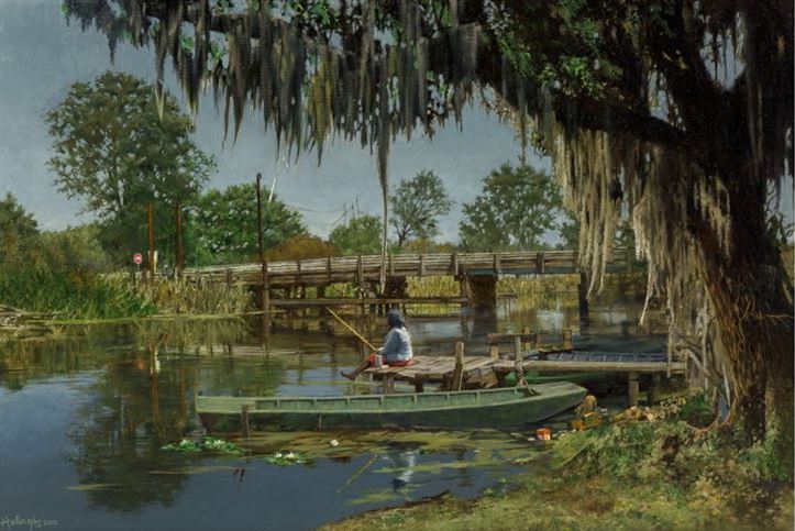 Bayou Fisherwoman, by Clark Hulings