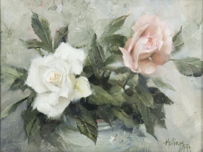 Two Roses, by Clark Hulings