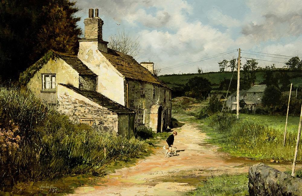 Cornwall, English Farmhouse, Clark Hulings