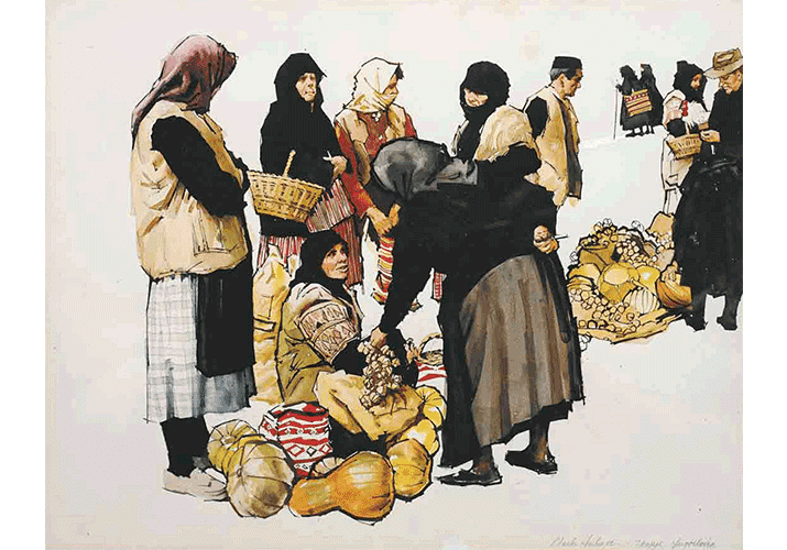 Market Scene I - Skopje, Clark Hulings