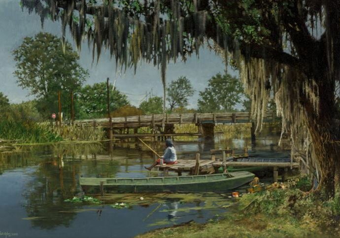 Bayou Fisherwoman, by Clark Hulings