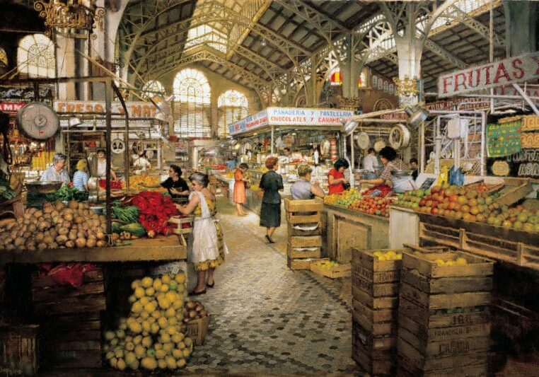 Interior Market, Valencia by Clark Hulings