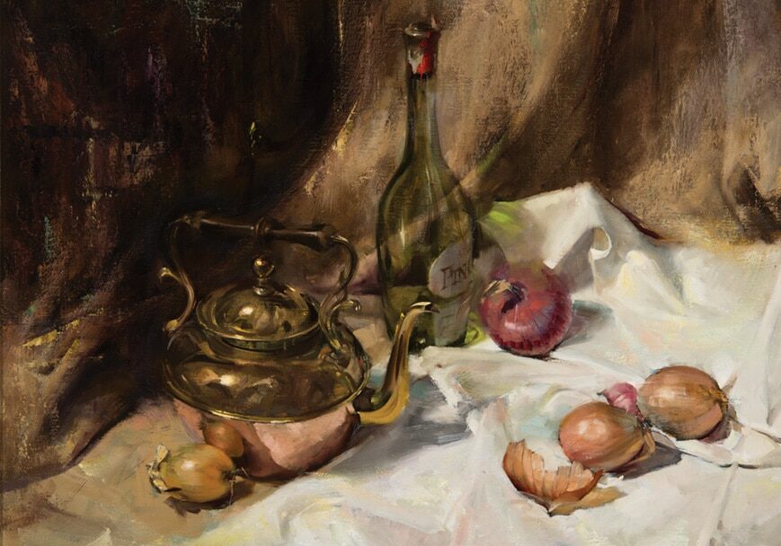 Still Life With Onions, by Clark Hulings
