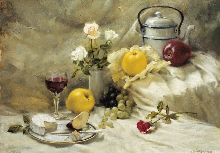 Still Life with Apples, by Clark Hulings